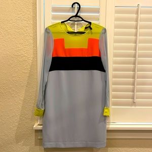 Bcbgmaxazria neon shift dress